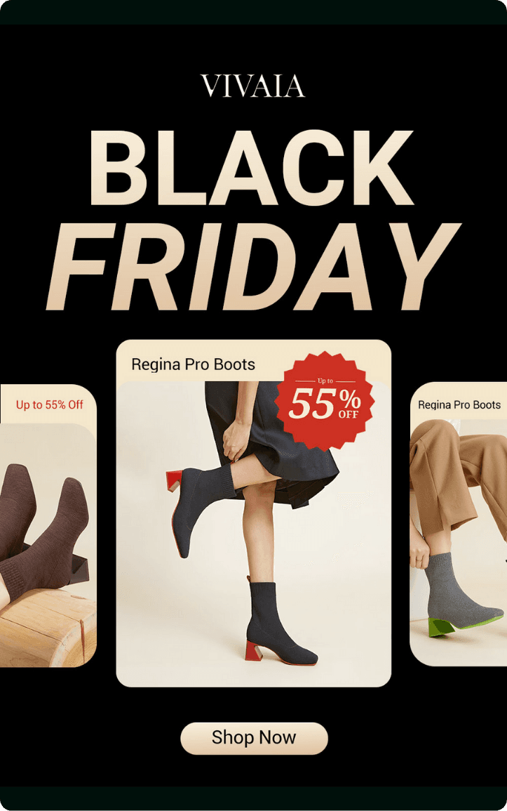 Vivaia Black Friday boots promotion